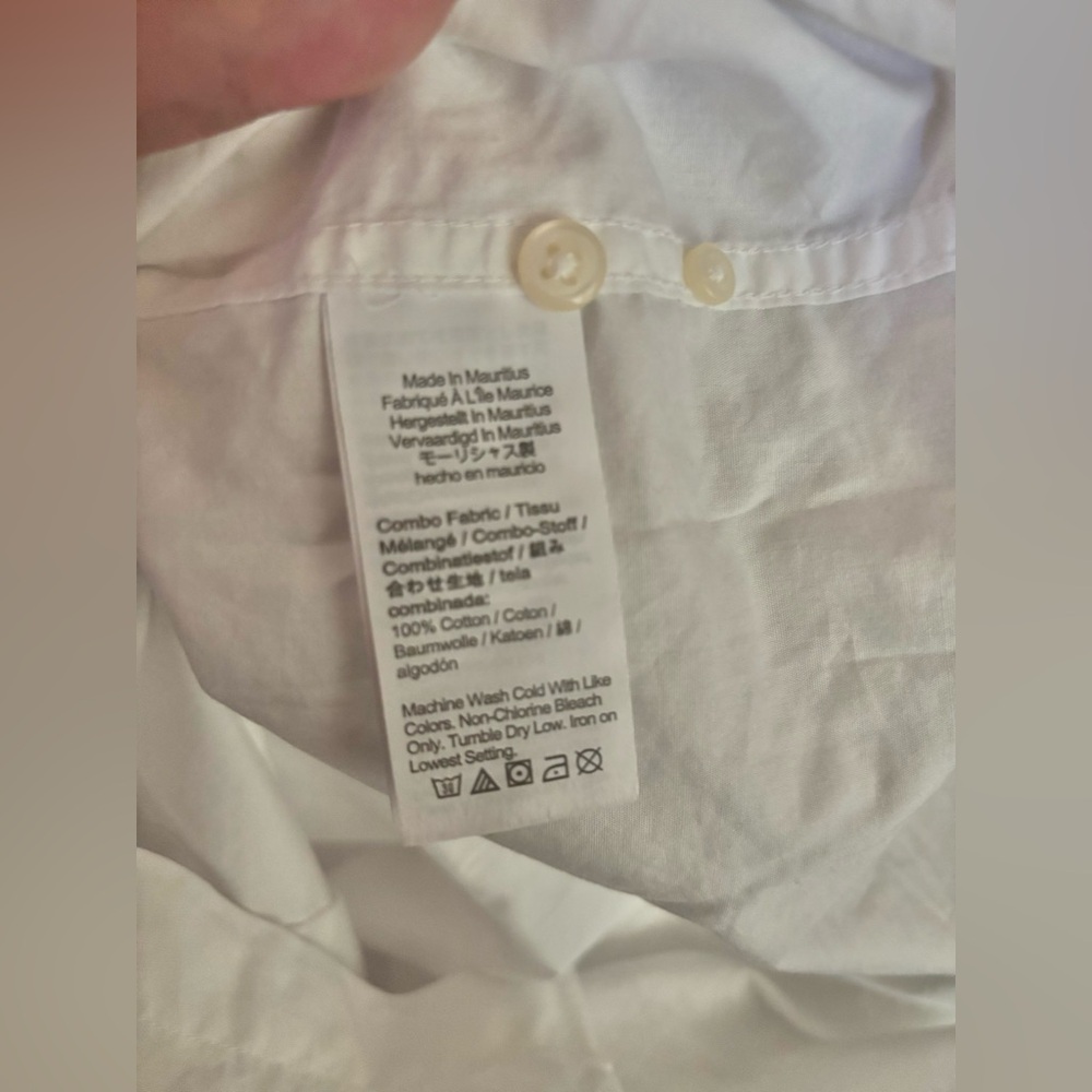NWOT J.Crew Secret Wash Classic cotton poplin Button Down shirt Large White - Picture 11 of 11